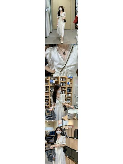 Весна 2024 Нежное платье с завязками на высокой талии и юбка миди