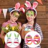 6/12Pcs Set Easter Theme Rabbit Ear Hair Hoop Bunny Ears Hairband  Easter Party Supplies