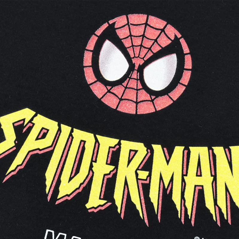 MARVEL Marvel с коротким рукавом Человек-паук СПАЙДЕРМЕН Американские товары для персонажей комиксов Мстители представляют черную футболку размера XL для мужчин [Товар]