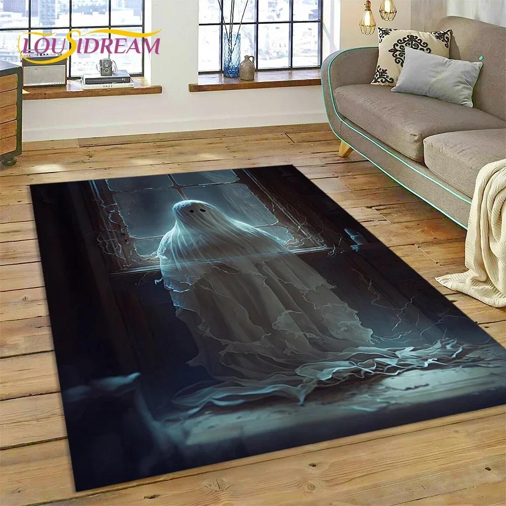 Готический ковер в стиле хоррор с изображением черепа, призрака, духа, 27 см, для спальни, гостиной, дома, украшения дивана, детского декора, напольного коврика.