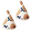 Hakona Triangular Pot Holders, Set of 2, Stylish and Cute, Nordic-Style Fish Pattern, Heat-Resistant Mitts with Iron-On Handles, Non-Slip, Thick, for