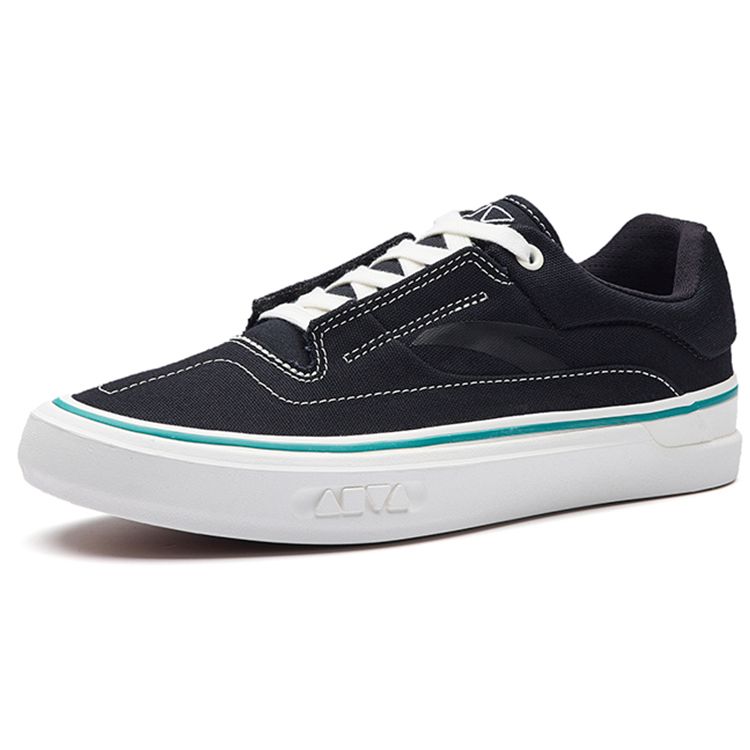Anta Aoli MD Skateboard Прочные низкие кроссовки женские кроссовки черные белые 122238013-7