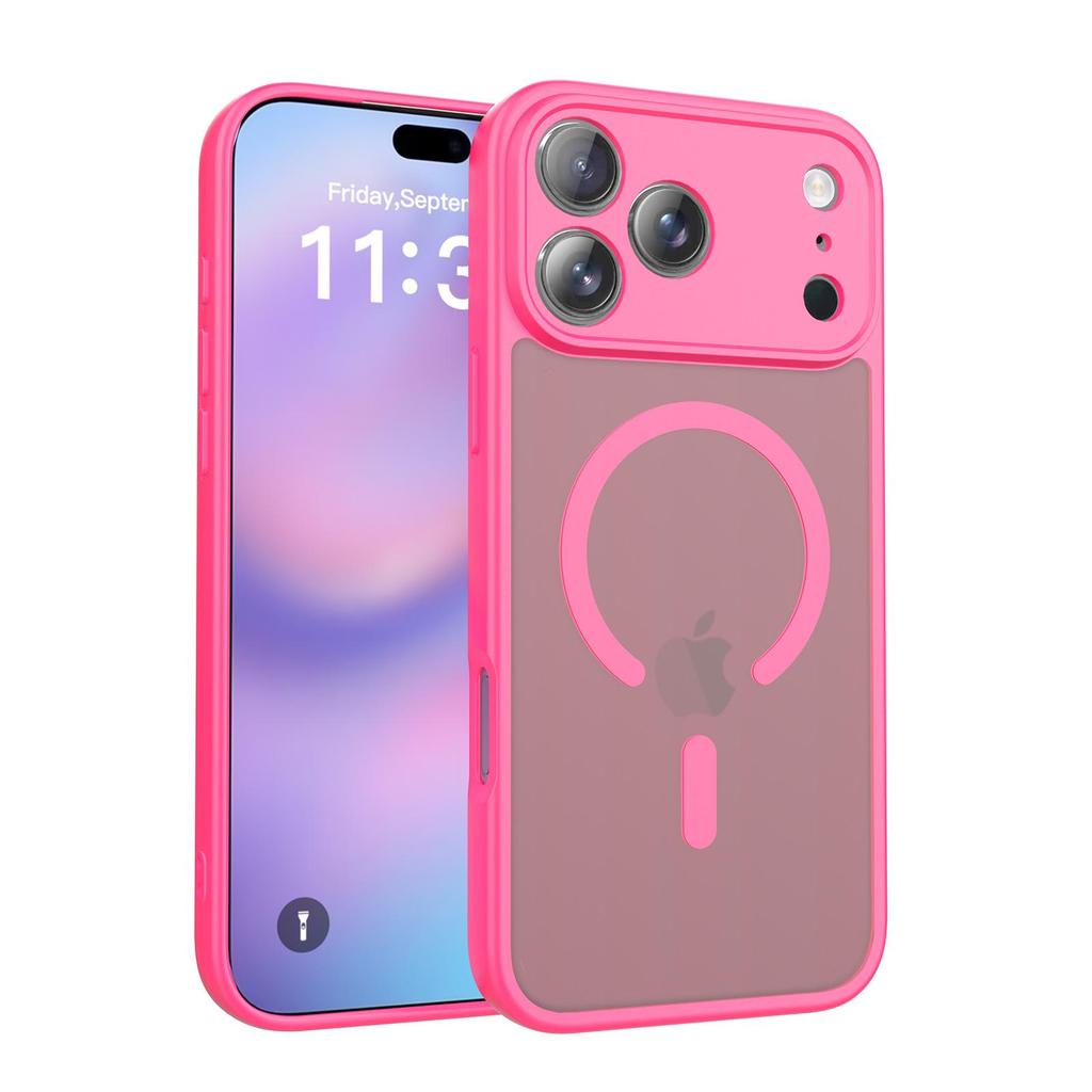 Магнитный матовый чехол-пленка для iPhone 16 Pro Max - Противоударный, с дизайном из мелких отверстий