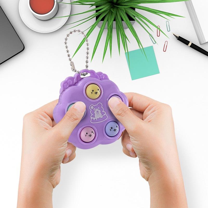 Портативные антистрессовые декомпрессионные игрушки Fidget Toys Whack A Mole Брелок Simple Dimple Fidget Board для детей