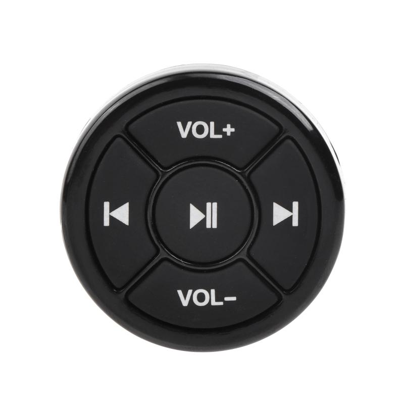 Wireless Bluetooth-compatible Media Button Remote Selfie Control Car Motorcycle Steering Wheel Music Player with Stand
