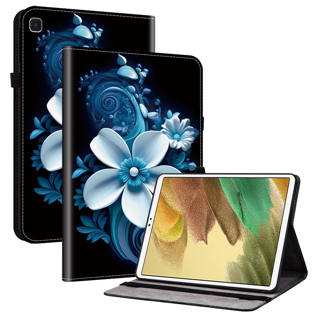 Кожаный чехол для Samsung Galaxy Tab A7 Lite 8,7 дюйма T220/T225 с принтом, подставкой, слотами для карт