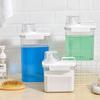 Transparent Laundry Powder Storage Box with Measuring Cup Laundry Room Organization