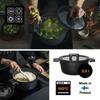 [Officially Imported] Fiskars 22cm Casserole (with lid), Induction/Gas Compatible, Non-Stick, "Hard Face" 1052227