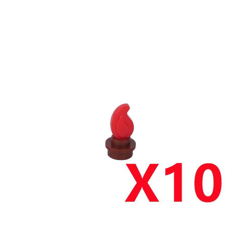 MOC Строительные блоки Костер Пламя Средневековая Бутылка вина Набор аксессуаров Модель подсвечника Мини-кирпич Совместимая игрушка Подарок Сделай сам X019