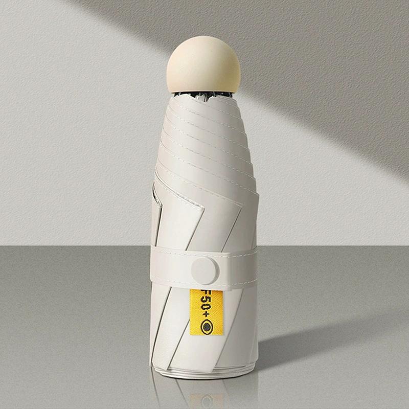 Compact Travel Mini Umbrella Uv Protection Capsule Umbrella 5 Fold Ultra Lightweight Sunshade Umbrellas Protable Manual