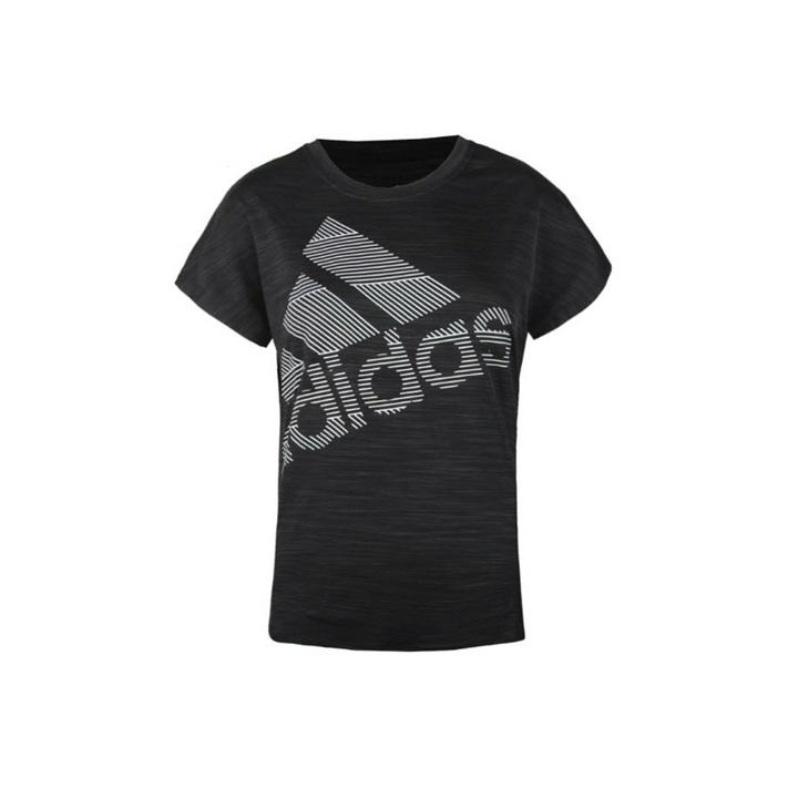 adidas Тренировочная спортивная футболка с круглым вырезом, женские топы, черная EB4498