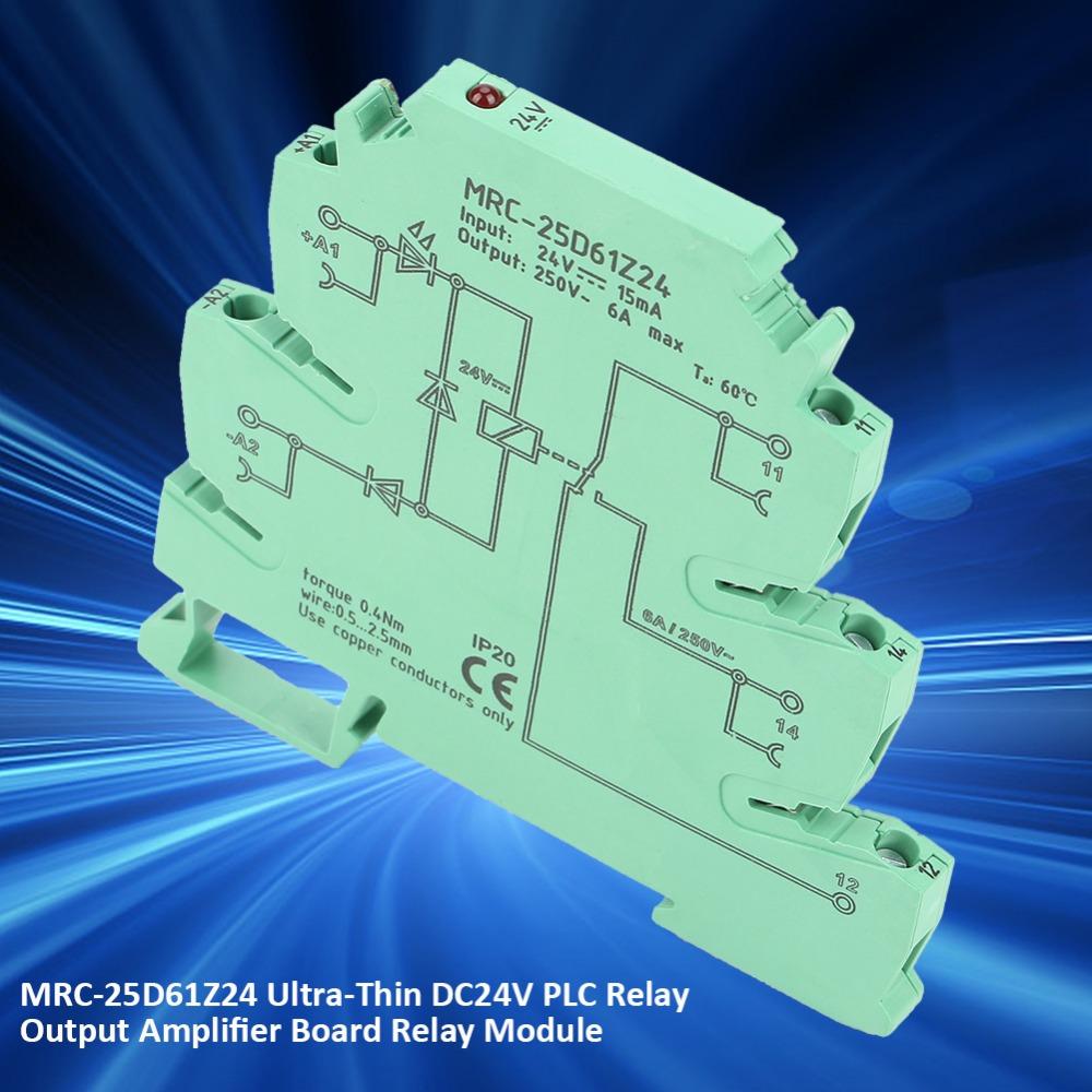 Компактная конструкция MRC-25D61Z24 Реле 6,2 мм Ультратонкое DC24V Реле ПЛК Ультратонкий модуль реле Применения для панелей управления