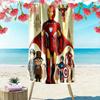 "Iron Hero and Friends Cartoon Design" Patterned beach towel quick dry perfect for travel outdoor sports jogging the beach and swimming