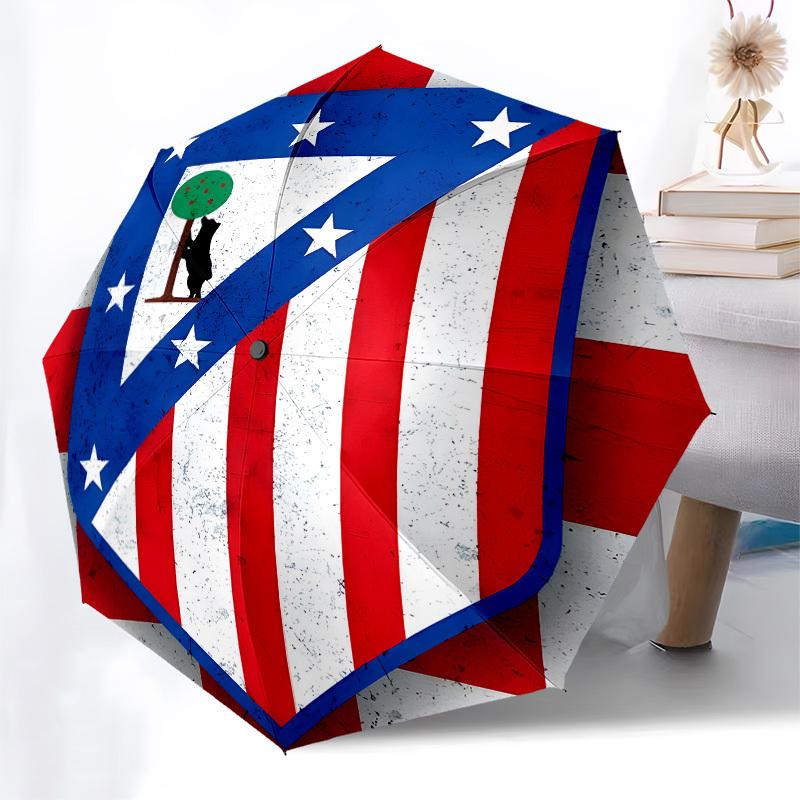 American Flag, Bear- Automatic Opening and Closing, 8-rib Structure Portable Umbrella, Suitable for Men and Women in All Seasons - Perfect G