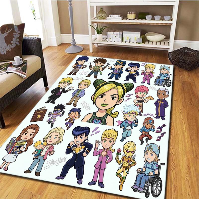 Ковер Jojo'S Bizarre Adventure для гостиной, спальни, дома, украшение дивана, детский игровой, нескользящий коврик для пола