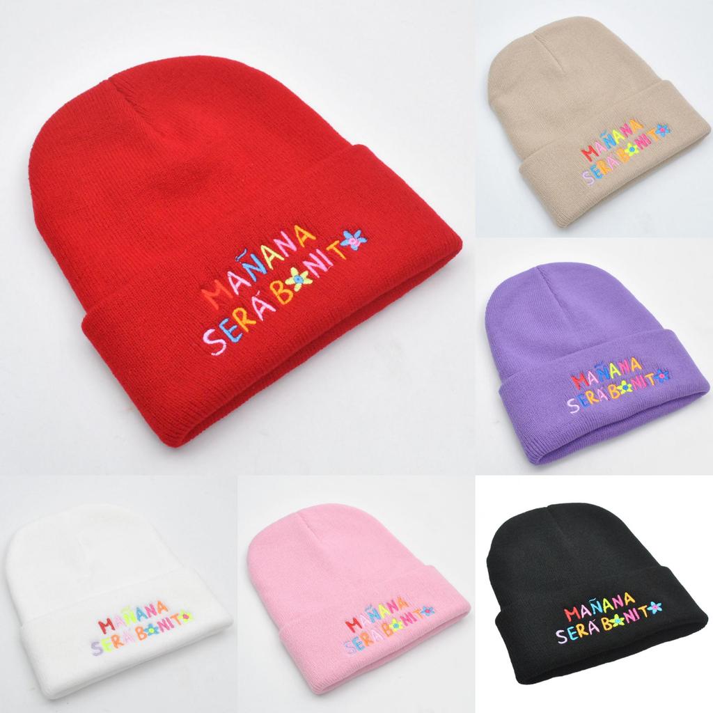 Letter Knit Cap For Adults Windproof Cold Weather Casual Accessory