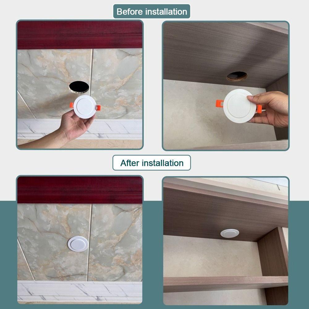 Креативная пластиковая заглушка для отверстия в стене, круглая, разных размеров, заглушка для отверстия от кондиционера, защелкивающаяся, декоративная