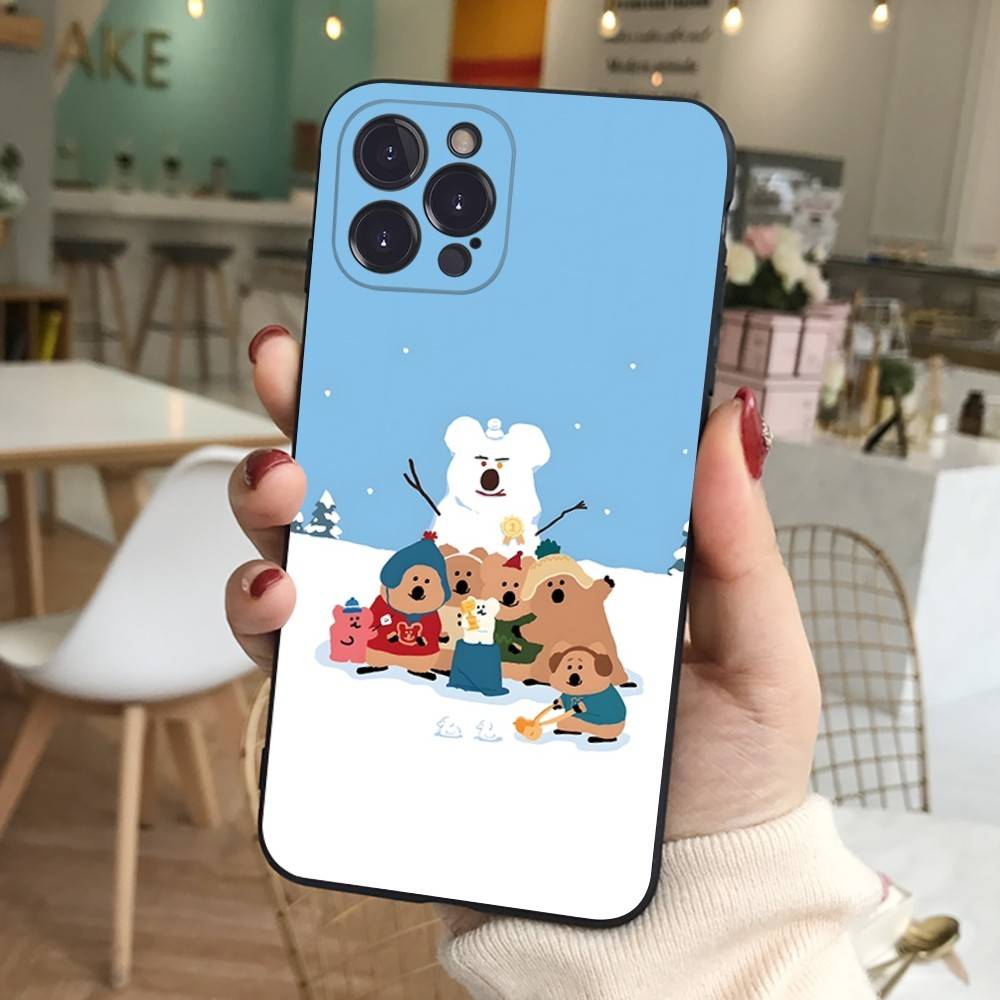 Cute Bear Quokkas Magsafe For IPhone 17 16 15 14 13 12 11 Pro Max Plus Shockproof Black Soft Phone Cover