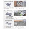 Stainless Steel Sink Drain Basket Non-Slip Dish Drying Rack Utensil Drainer  for Kitchen