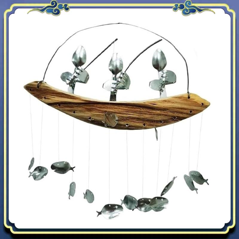 Latest Handcrafted Fisherman's Spoon Fish Sculpture Wind Chime Spoon Fish Sculptures Windchime Outdoor Home Garden Decor