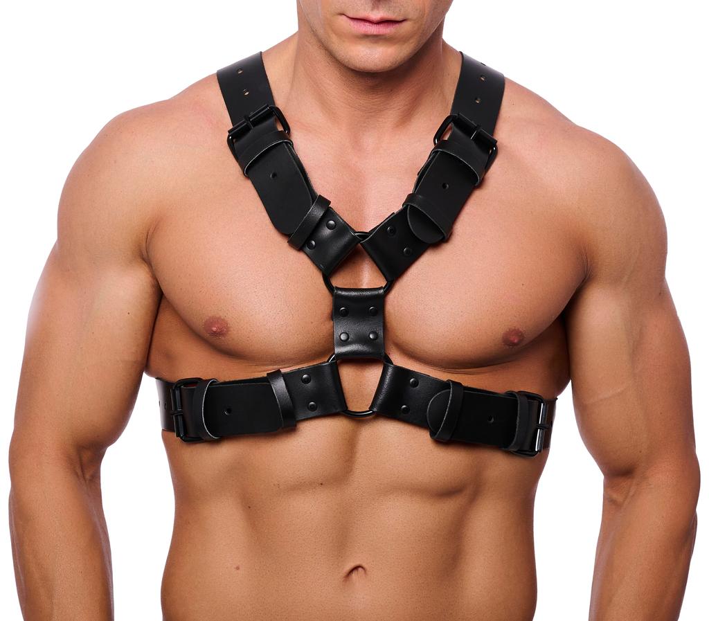 Right Black Leather Harness