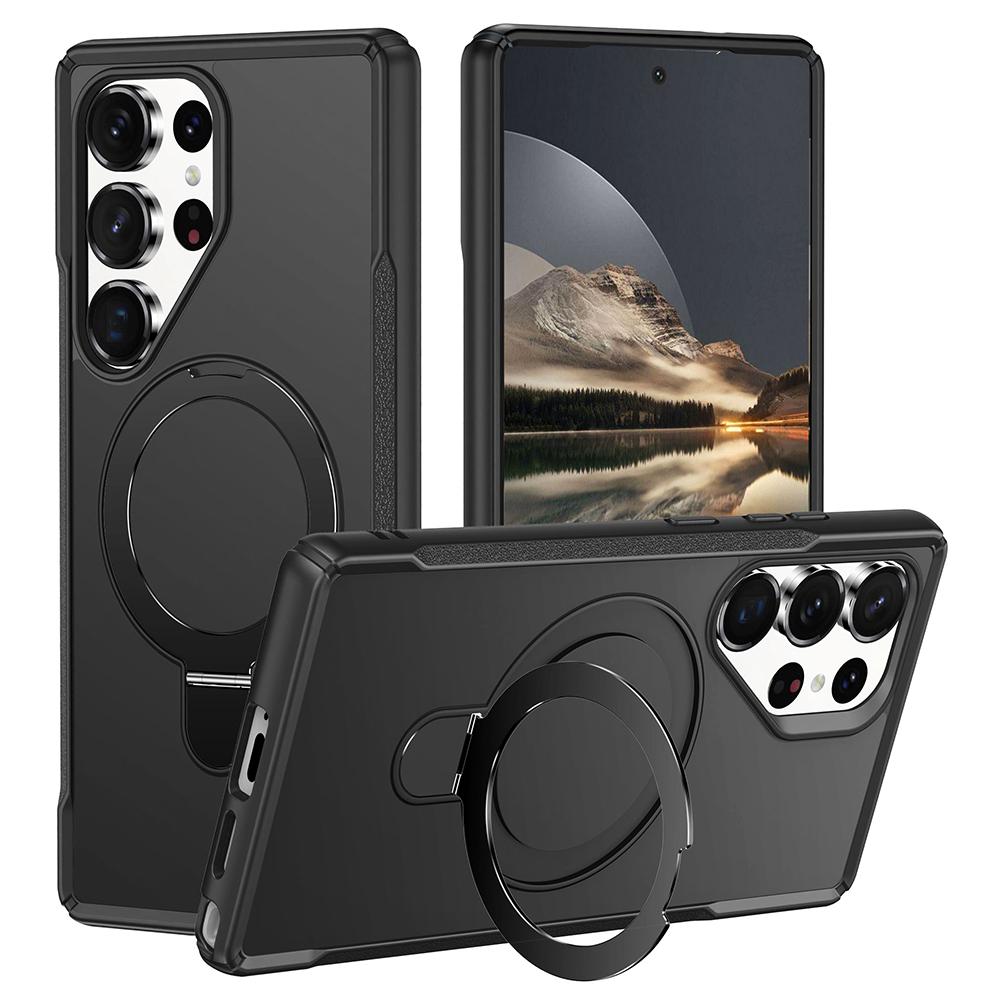 For Samsung Galaxy S25 Ultra Case with Magnetic Kickstand TPU+PC Anti Drop Phone Cover