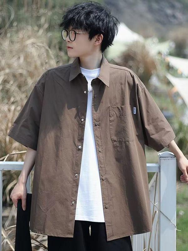 Летняя японская рубашка Cityboy Retro Loose с коротким рукавом для мальчиков и пар