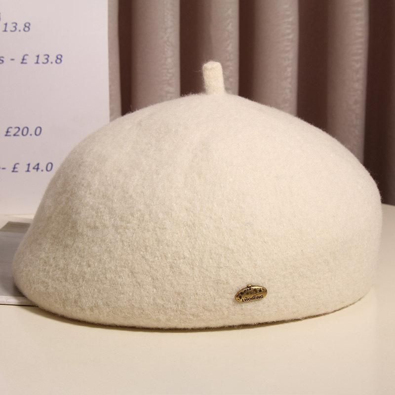 Новый шерстяной берет женский большой окружности головы, подчеркивающий маленький и модный, корейская версия, модная и универсальная шляпа художника