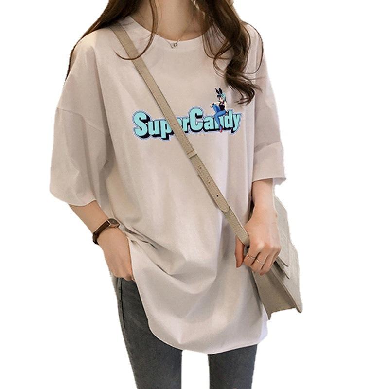 Summer new Harajuku short-sleeved t-shirt female tide Korean version loose street hip-hop on clothes tide