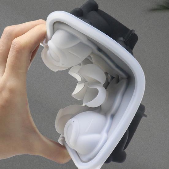 Силиконовый лоток для кубиков льда для кошек, 4 полости, пищевой легкосъемный холодильник, летний коктейль, виски, 3D форма для приготовления льда для котенка, кухонные принадлежности