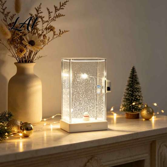 Birthday Gifts for Winter Lovers DIY Light Christmas Night Snow Scenery Flowing Snowy Street Lamp Material Cozy Bedroom Bedside Lighting Pack
