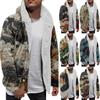 Men'S Winter Zipper Hooded Fleece Sweatshirt With Patch Pocket Casual Jacket
