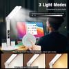 LED Table Lamp USB Chargeable Dimmable Clock Desk Lamps 2 Heads 180 Rotate Foldable Eye Protection Desktop Reading Night Lights