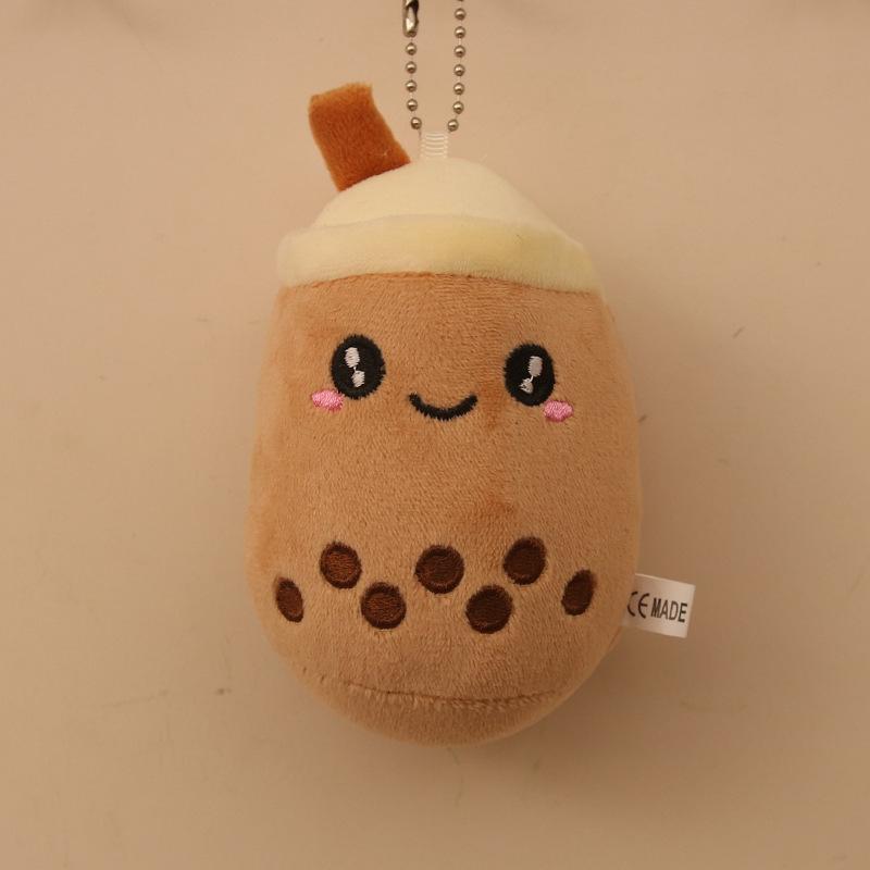 Милая плюшевая чашка с молоком, кулон, плюшевая игрушка, мультяшная кукла, сумка, подвесное украшение, кукла, брелок, кулон