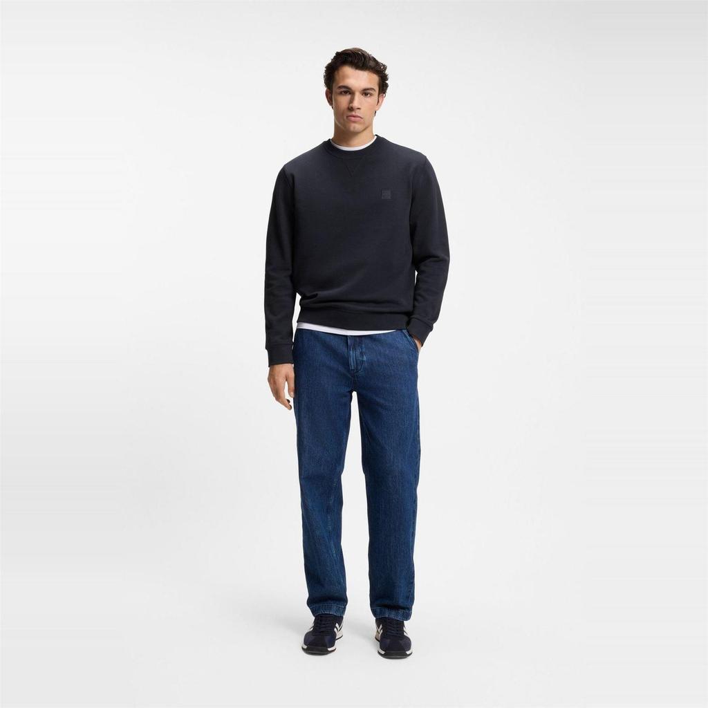 Boss Mens Westart Premium Cotton Crew Neck Sweatshirt