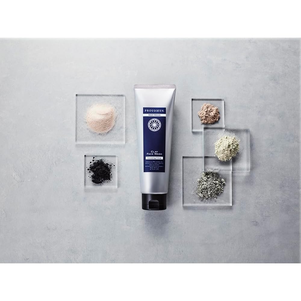 [New Formula] Proudmen Men's Clay Face Wash 120g [2024 Renewal] Men's Clay Face Wash for Pore and