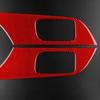RED Door Handle Panel Cover Carbon Fiber Sticker For Mitsubishi LANCER 2008-2015
