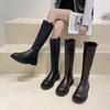 Boots Women Long Simple Boots Fashionable and Comfortable Black Thigh High Boots Knee High Knight Boots Long Boots Summer