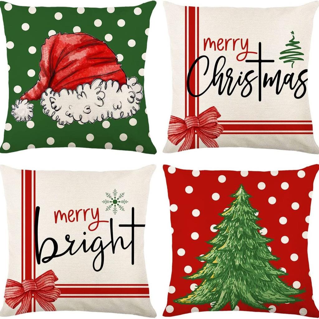 New Christmas Pillowcase Bedroom Sofa Decoration Cushion Bed Backrest Festive Decoration