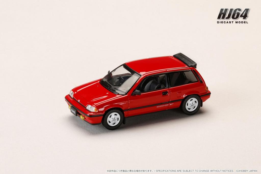 1/64 Honda Civic (Automatic Transmission) Late Version with Genuine Optional Parts, Red