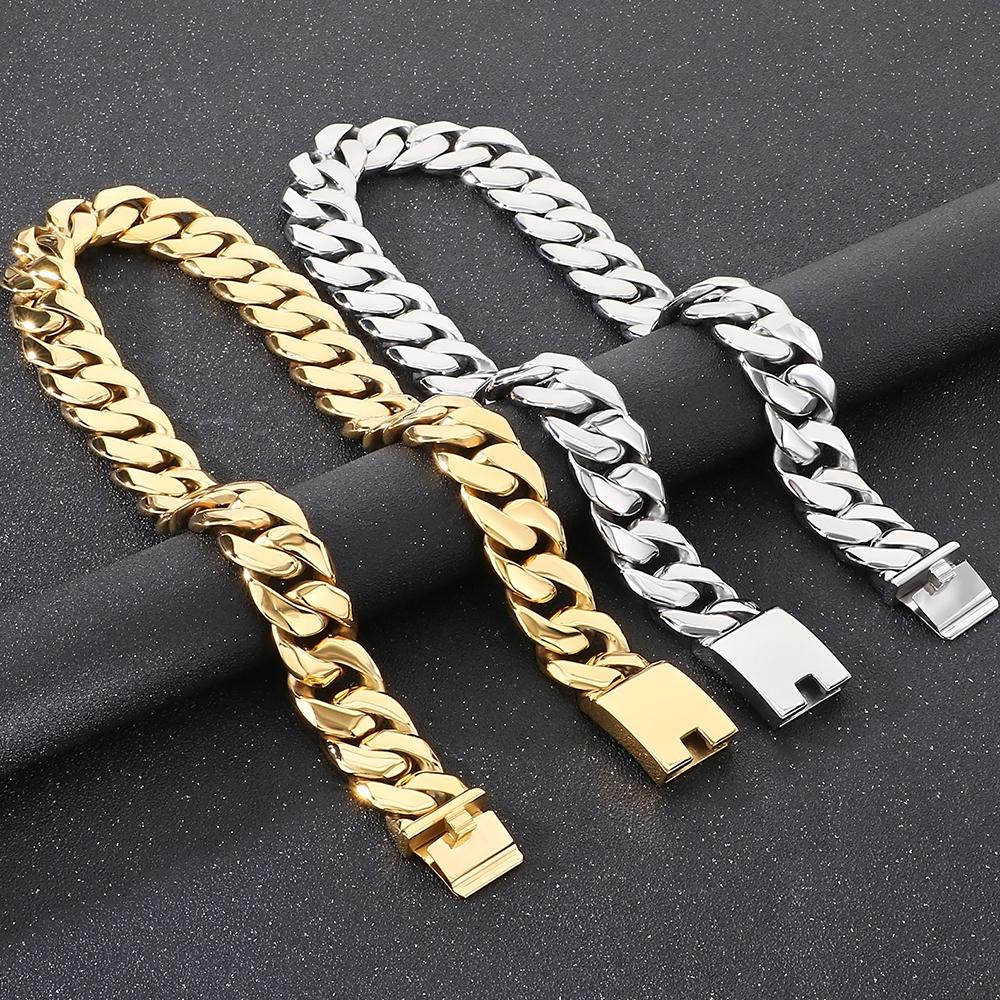 Мужское ожерелье из кубинской цепи длиной 60 см и шириной 24 мм из матовой цельной нержавеющей стали с панцирным плетением для мужчин, ювелирные изделия на шею