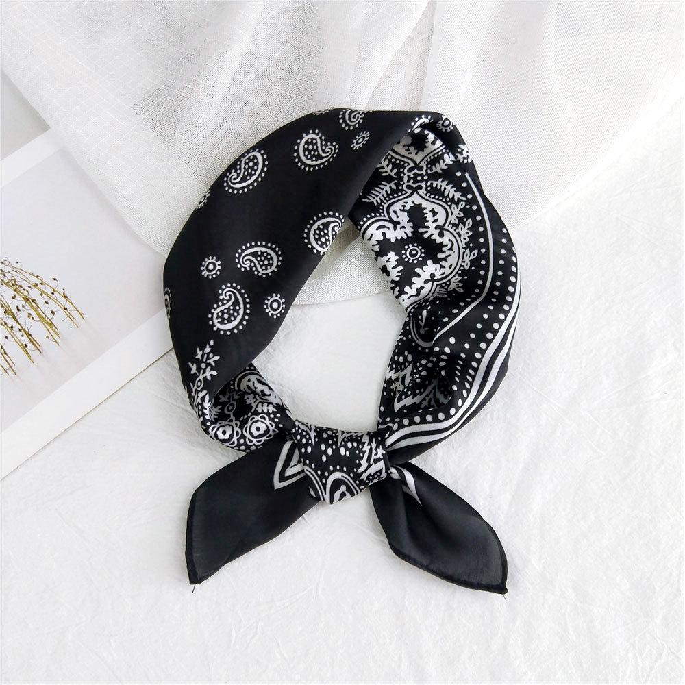53CM Silk Scarf Small Square Scarf Versatile For Women Spring And Autumn Thin Design Fashionable And Stylish Decorative Scarf Professional Flight