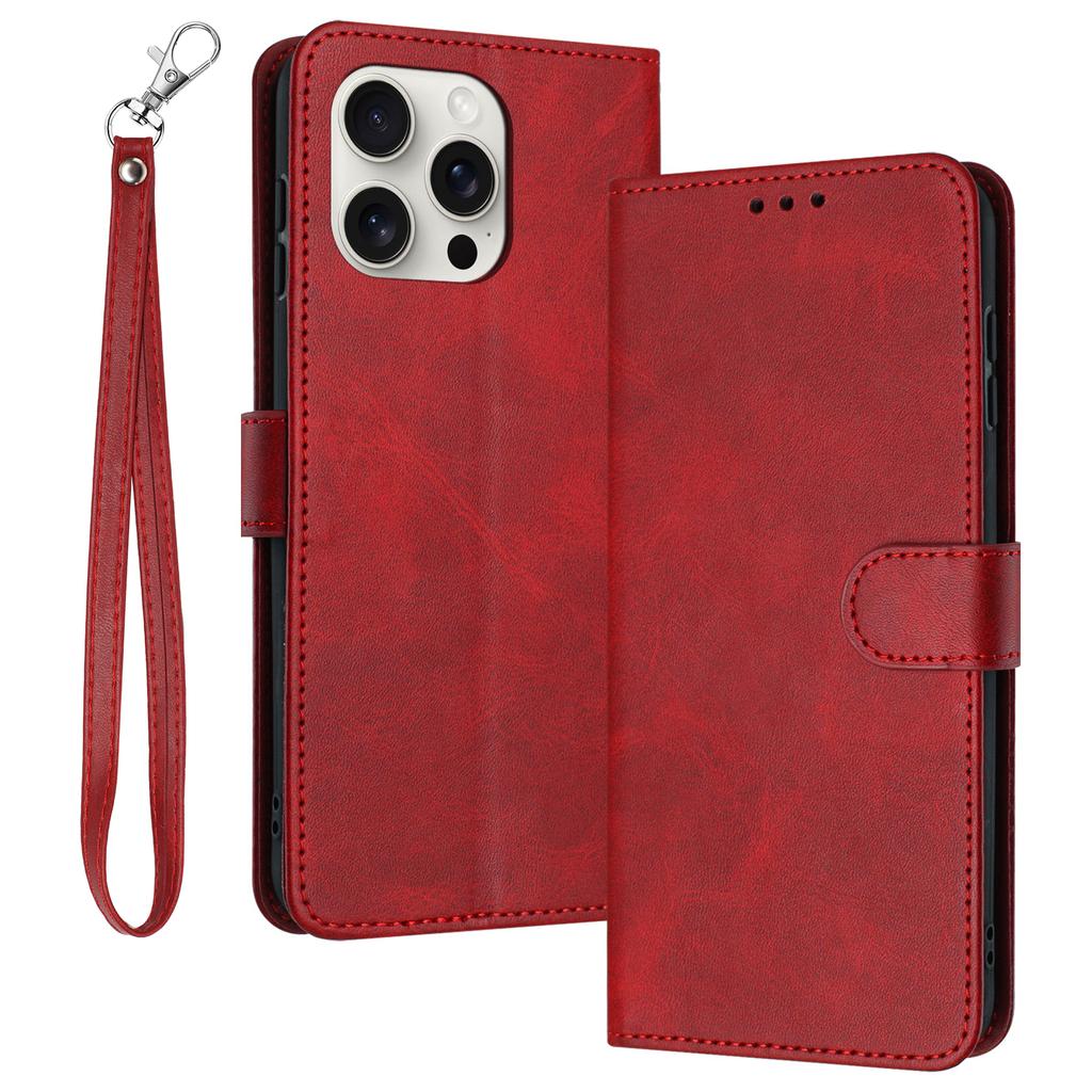 For iPhone 16 Pro Case 3 Card Holder Flip Folio PU Leather Phone Cover