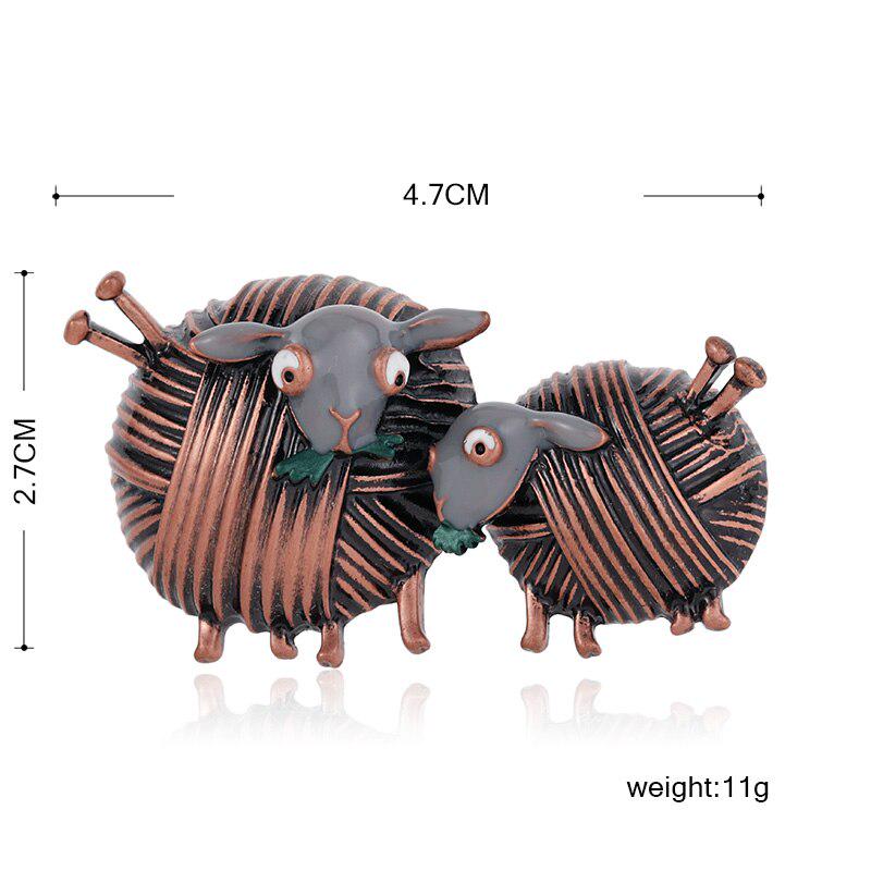 Смешная и милая брошь Овечка с малышом