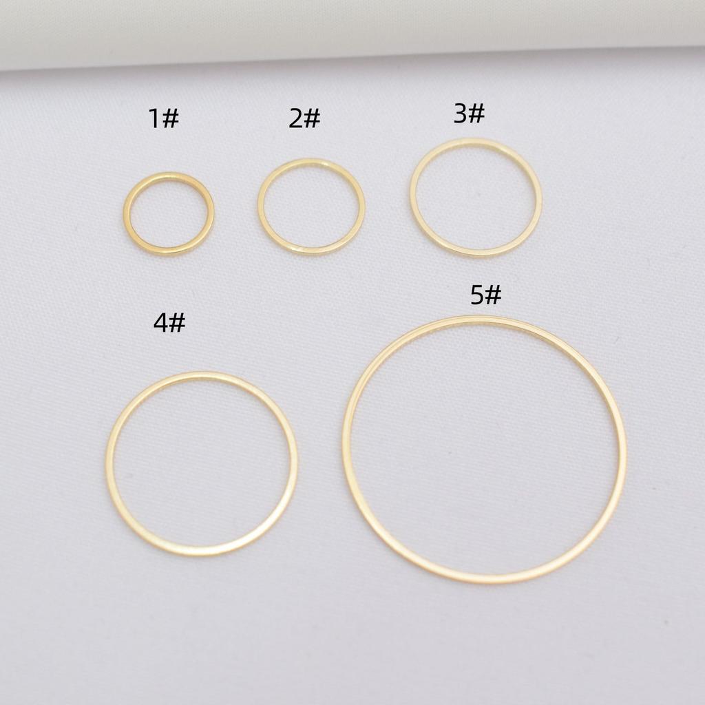 10 шт. DIY аксессуары для ювелирных изделий ручной работы 14K золотой мешок сохранение цвета популярный геометрический круг круглый материал