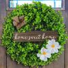 Венок из белого цветка эвкалипта, идиллическое дверное подвесное растение, небольшой свежий фирменный венок