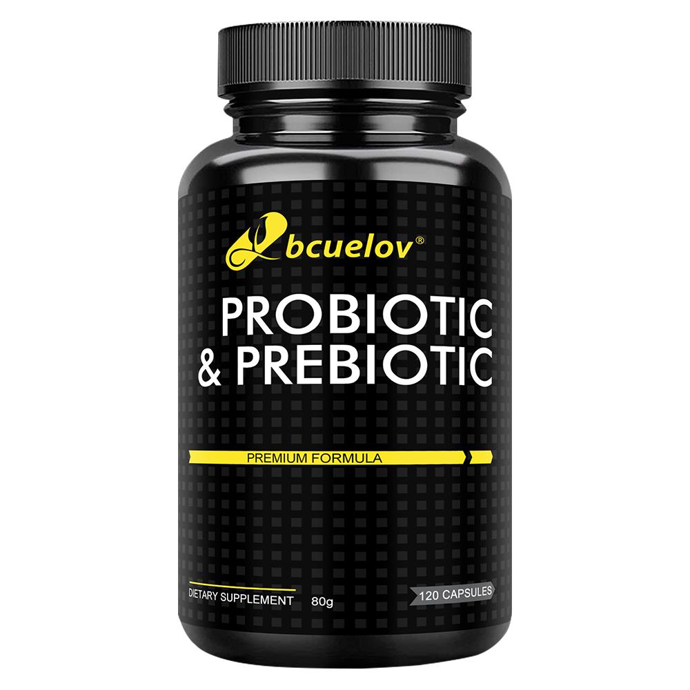Probiotic and prebiotic capsules, each containing 4.4 billion CFU of live bacteria, 120 capsules