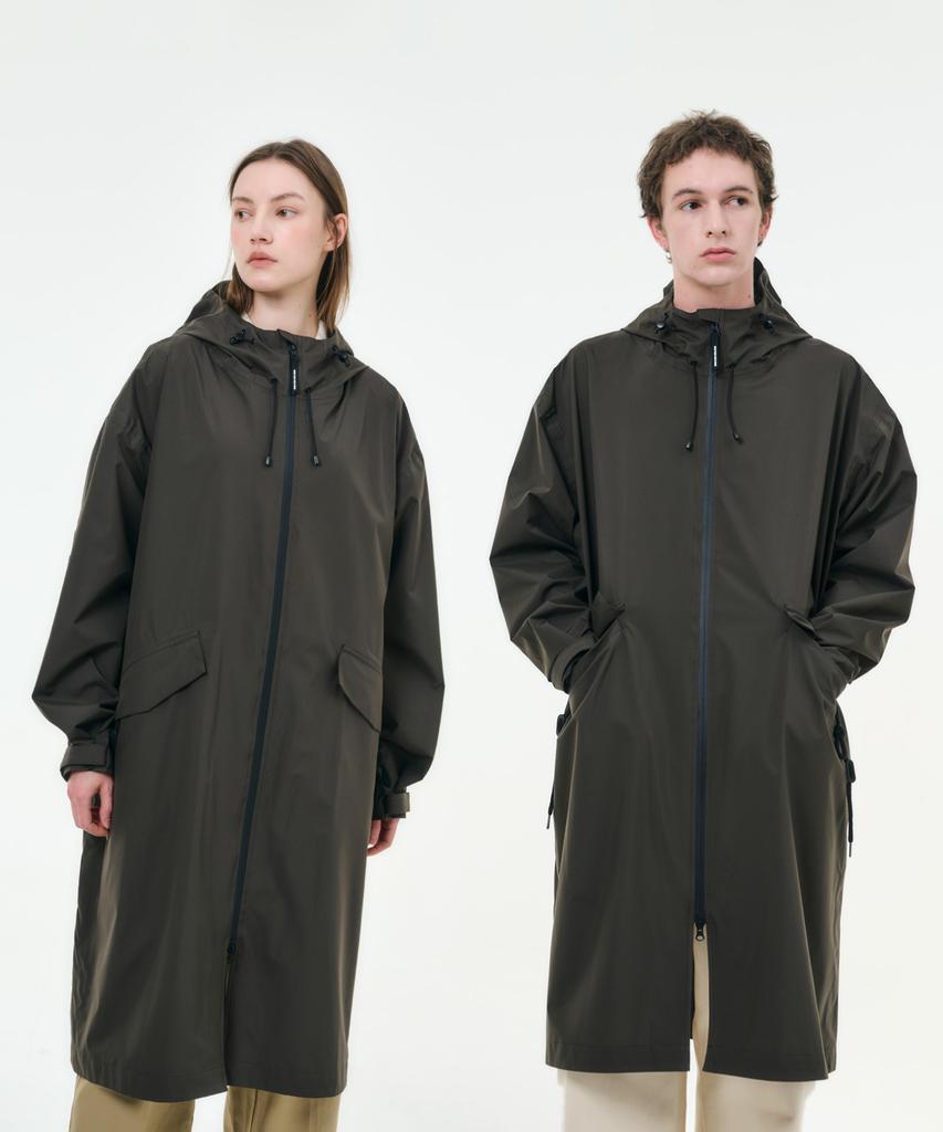 Whether Weather Hwaseong Unisex Weather Coat Essential Collection Dark Khaki