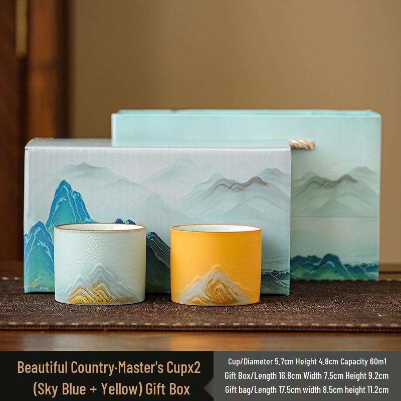 Чайный сервиз кунг-фу: Белые Фарфоровые и Керамические Чашки для Чая, Мастер-Чашка из Нефрита Цвета Бараньего Жира, Набор Пиал для Чая Подарок