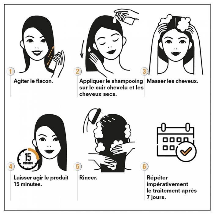 Pouxit Shampoo Shampooing parfum abricot Traitement anti-poux et lentes Лот 2x200 мл